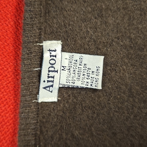 AIRPORT Brown long sleeve button down beaded embellished Angora lambswool M EUC - Picture 4 of 11